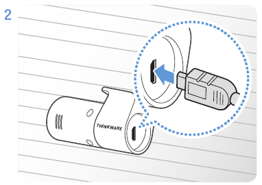 De kabel van de achtercamera aansluiten - Stap 2