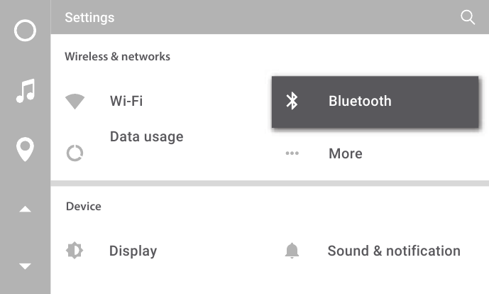 A2DP Bluetooth-muziekstreaming instellen - Stap 1