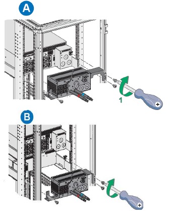 Mechanische installatie in rackpositie - Stap 4