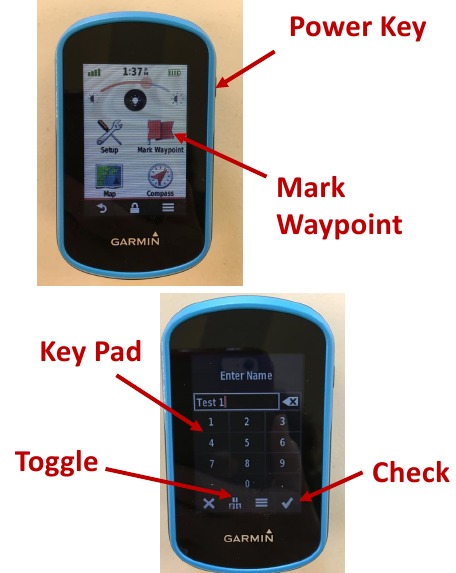Markeren (instellen) van een waypoint - Stap 1