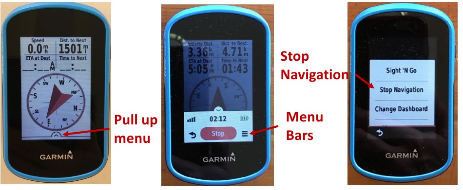 Navigeren naar het volgende waypoint