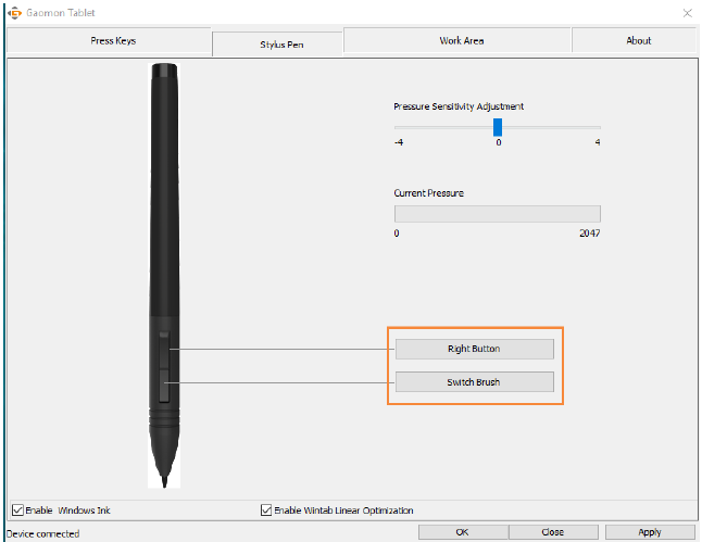Penknopinstelling