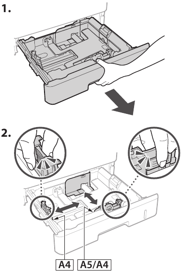 Papier plaatsen - Stap 1