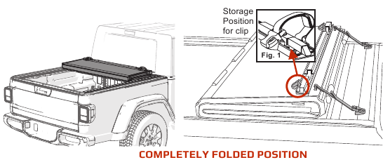 Posities van de Tonneau Cover tijdens het rijden