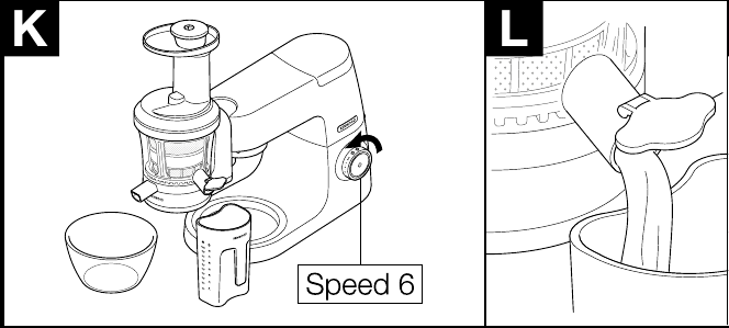 Uw juicer gebruiken - Stap 3