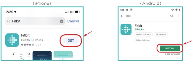 DE FITBIT MOBIELE APP DOWNLOADEN - Stap 2