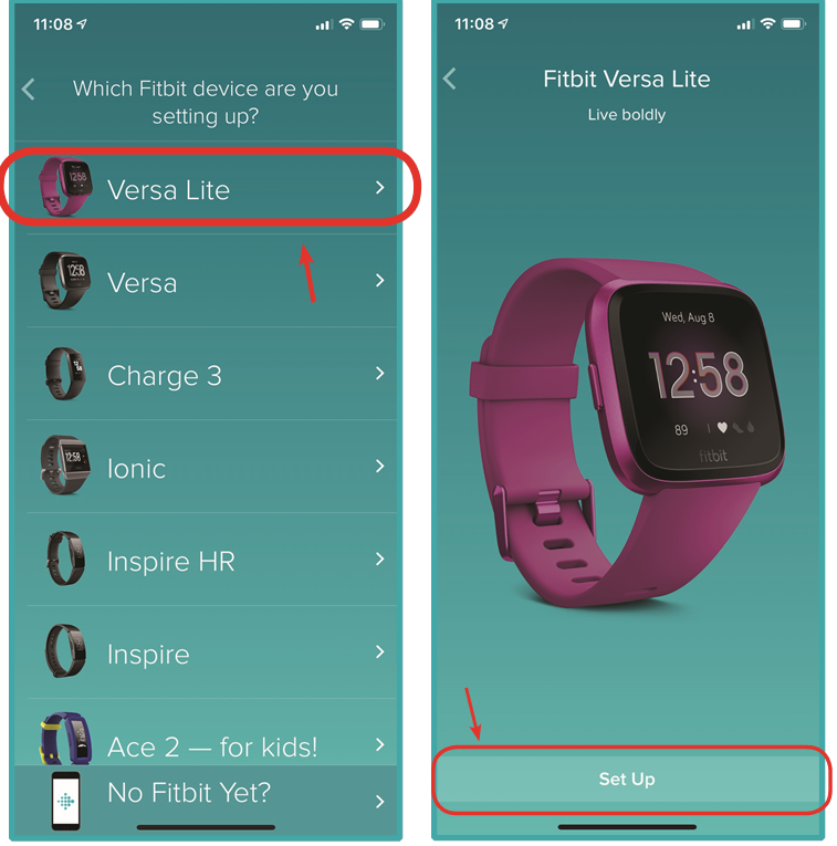 INLOGGEN OP FITBIT EN UW FITBIT SMARTWATCH INSTELLEN - Stap 2