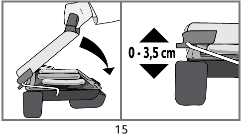 De grill gebruiken - Voor de grillfunctie - Stap 3