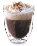 Deze drank is gebaseerd op lagen van chocolade, melk, espresso en room.