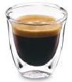 Van 3 oz. tot 4 oz. gezette espresso met behulp van fijn gemalen koffie.