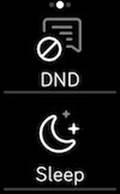 Het pictogram Niet storen in de snelle instellingen.