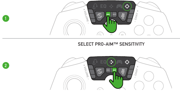 PRO-AIM&trade;-FOCUSMODUS - Stap 2