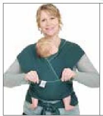 baby in draagdoek, stap 8
