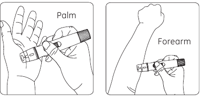 Bloedafname in de handpalm of onderarm