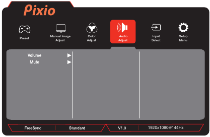 OSD-menu - Audio aanpassen