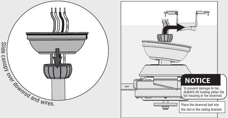De ventilator ophangen