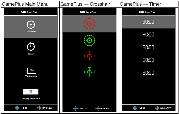 Apparaatintroductie - GamePlus-menu