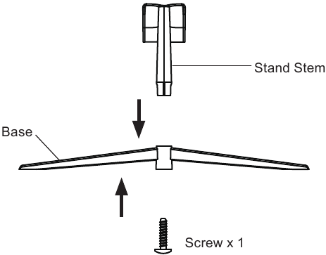 Installatie van de voet - Stap 1