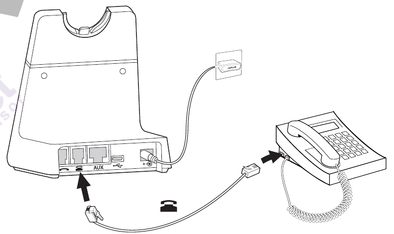 Bureautelefoon met headsetpoort