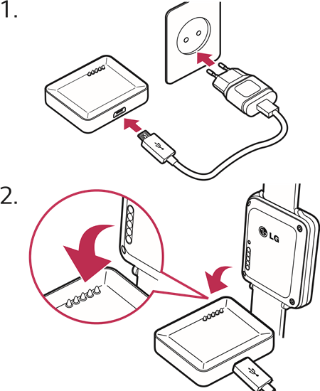 De G Watch opladen