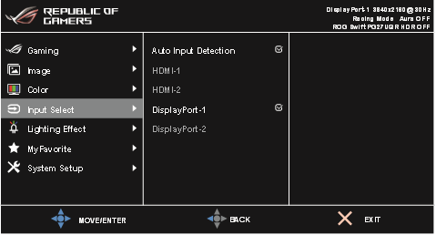 OSD functie introductie - Input Select