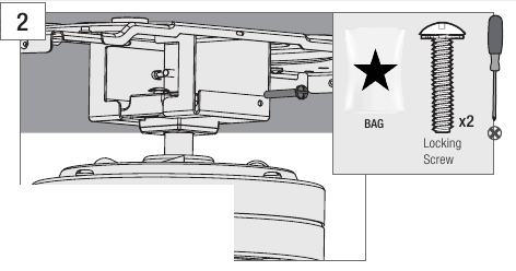 De ventilator ophangen - Stap 2