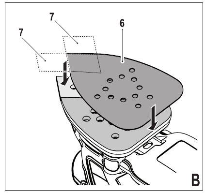Schuurbladen plaatsen (optioneel accessoire)