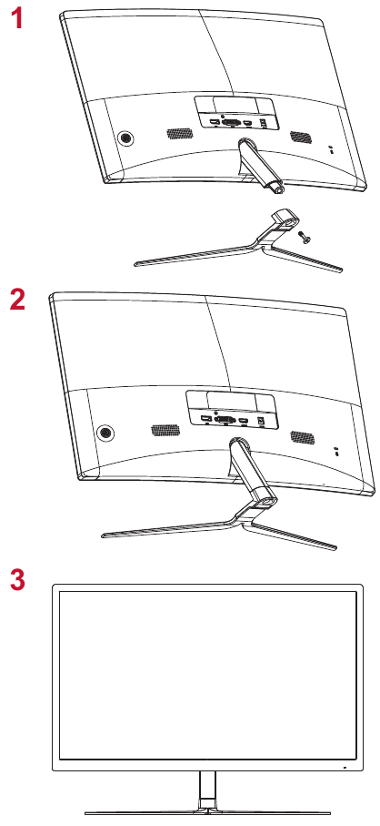 Procedure voor bevestiging van de voet