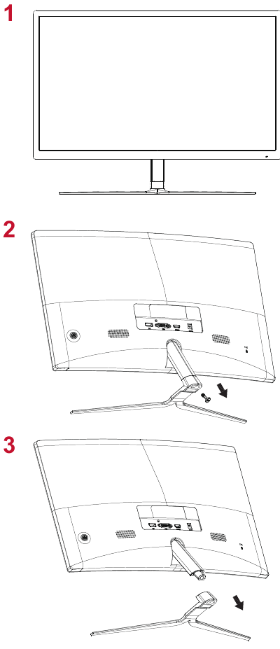 Procedure voor verwijdering van de voet