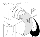 Prime/Spray klep op SPRAY (Spuiten)