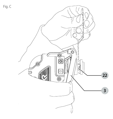 Gereedschaploze accessoireklem - Stap 1