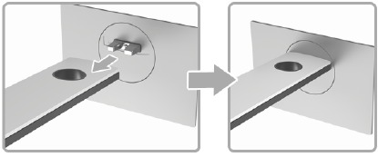 De monitor instellen - De voet bevestigen - Stap 3
