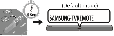 Het Soundbar-volume/tv-afstandsbediening aanpassen - Stap 4