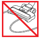 Niet over de kabel rijden.