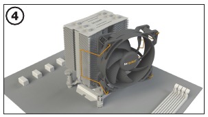De CPU-koeler monteren - Methode 1 - Stap 4