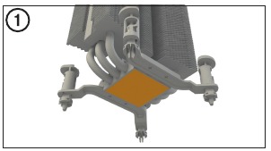 De CPU-koeler monteren - Methode 1 - Stap 1