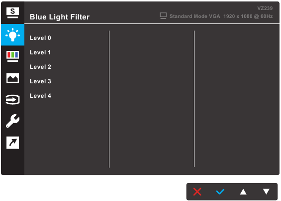 Overzicht van de OSD-functie - Deel 2 - Blue Light Filter