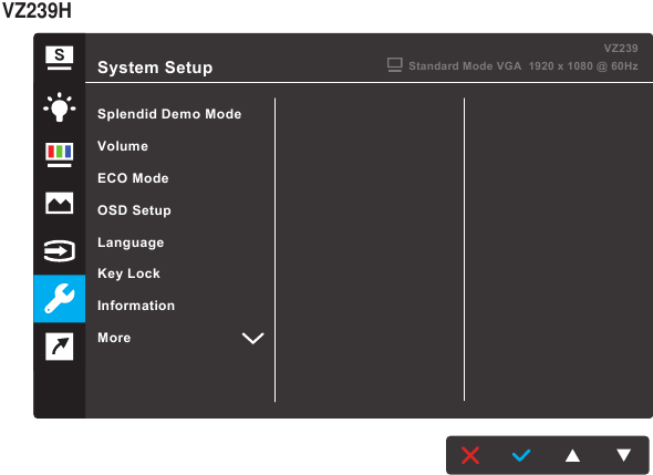 Overzicht van de OSD-functie - Deel 8 - System Setup