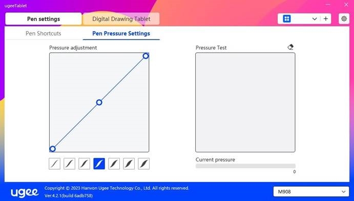 Pen Pressure Settings
