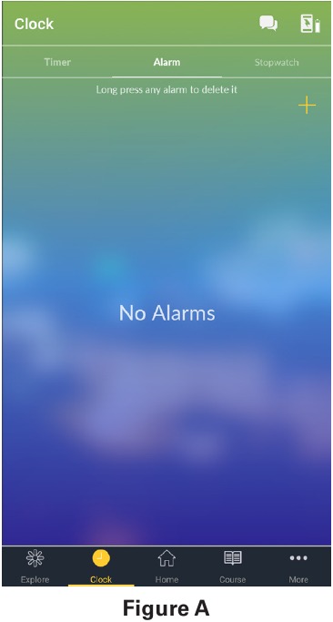 Een alarm instellen - Stap 1