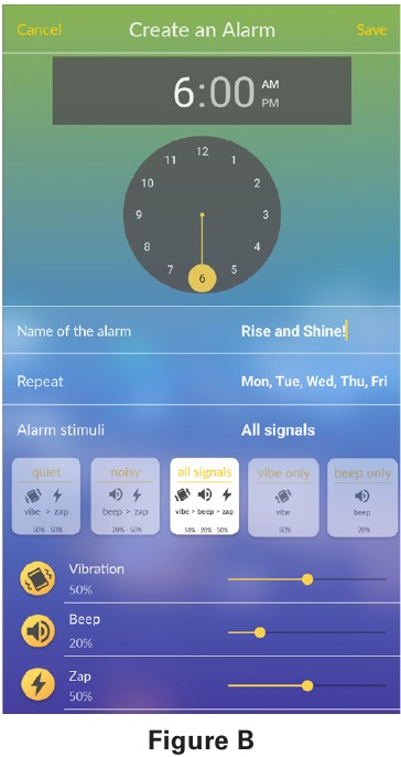 Een alarm instellen - Stap 2