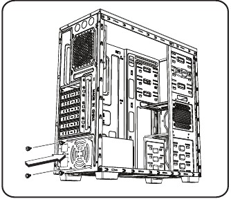PSU/PSU-cover installeren - Stap 2