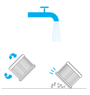 Het HEPA-filter reinigen - Stap 3