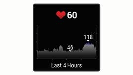 Screenshot van de hartslagwidget