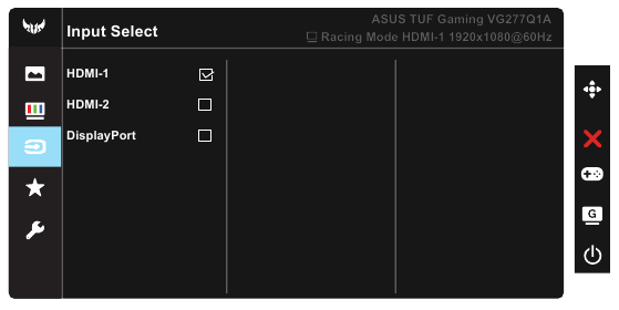 OSD-functie introductie - Input Select