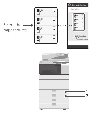 Ander type papier plaatsen dan het vooraf ingestelde type - Stap 2
