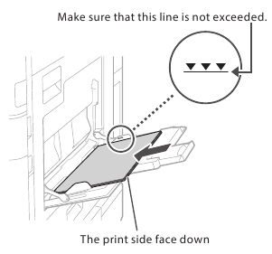 Papier plaatsen in de multifunctionele lade - Stap 2