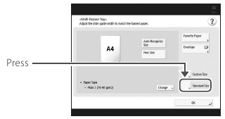 Papier plaatsen in de multifunctionele lade - Stap 4