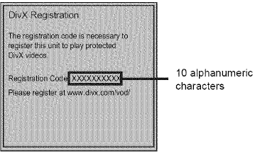 Over DivX - De registratiecode van het apparaat weergeven