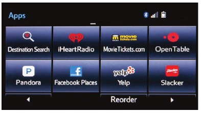 11.6 INCH DISPLAY - APPS MENU